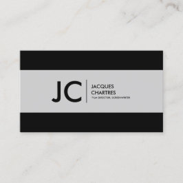 Cartão De Visita Profissional moderno do monograma do cinema