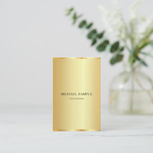 Cartão De Visita Profissional Moderno Elegante Dourado Glamouroso