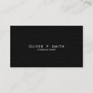 Cartão De Visita Profissional Moderno Elegante Preto Falso Metal