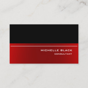 Cartão De Visita Profissional Moderno Elegante Preto Vermelho Sofis