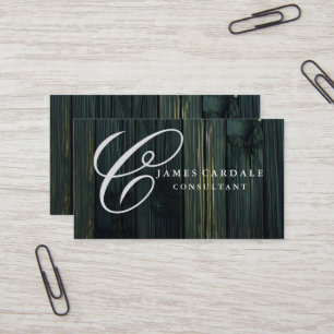 Cartão De Visita Profissional Moderno Marrom Madeira Lap Elegante