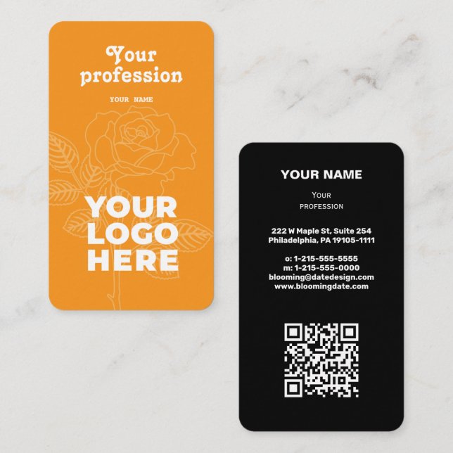 Cartão de visita profissional moderno para o empre (Frente/Verso)