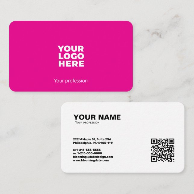 Cartão de visita profissional moderno para o empre (Frente/Verso)