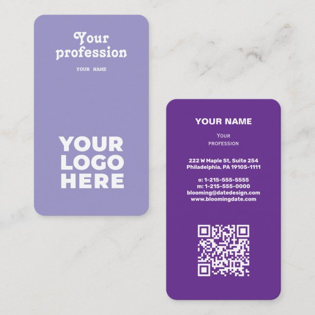 Cartão de visita profissional moderno para o empre (Frente/Verso)