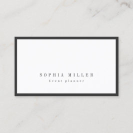 Cartão De Visita Profissional moderno simples de carvão negro de fr
