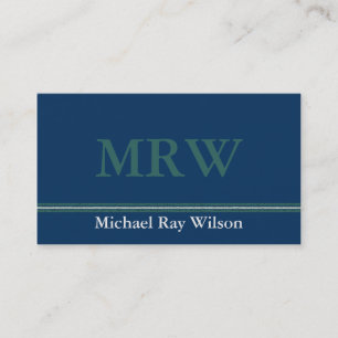 Cartão De Visita Profissional Monogrammed