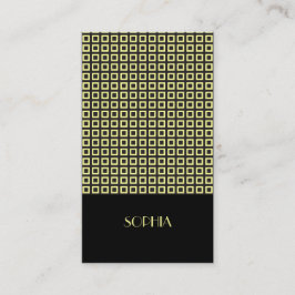 Cartão De Visita Profissional Padrão Canário Elegante