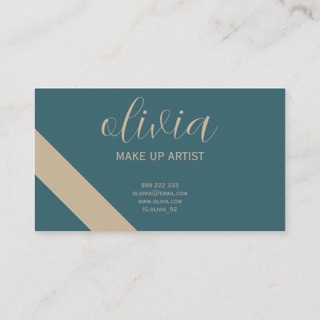 Cartão de visita profissional para artista de maqu (Verso)