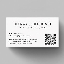 Cartão de Visita Profissional QR Code Moderno