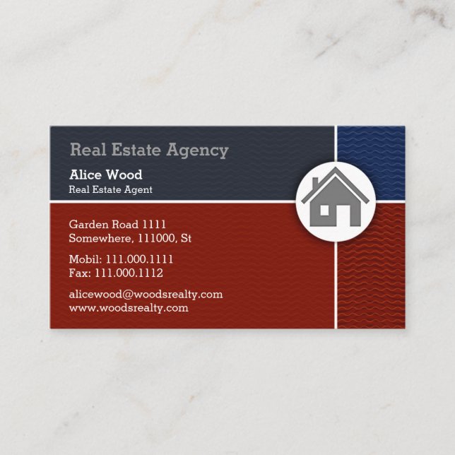 Cartão De Visita Profissional real da agência imobiliária | (Frente)