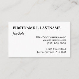 Cartão de visita profissional respeitável e simple