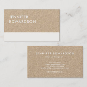 Cartão De Visita Profissional rústico moderno e minimalista da kraf