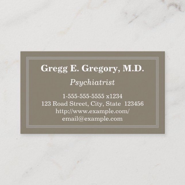 Cartão de visita profissional & simples do (Frente)