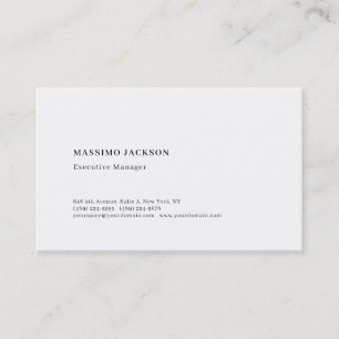 Cartão De Visita Profissional simples minimalista moderno papel fos