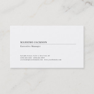 Cartão De Visita Profissional simples minimalista moderno papel fos