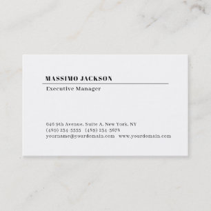 Cartão De Visita Profissional simples minimalista moderno papel fos