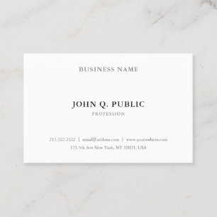 Cartão De Visita Profissional simples moderno minimalista à moda