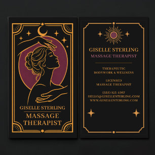 Cartão de Visita Profissional Terapeuta de Massage