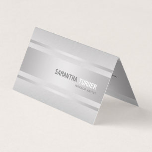 Cartão De Visita Profissional texturizado de luxo Silver Faux