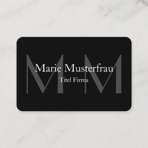 Cartão De Visita Profissionelle Moderne Monogramas Visitenkarte