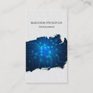 Cartão De Visita Programador de Computador de Circuitos Eletrônico