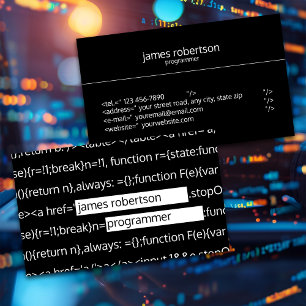 Cartão De Visita Programador do computador