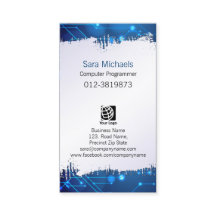 Programador do computador - Circuitos azuis de pap