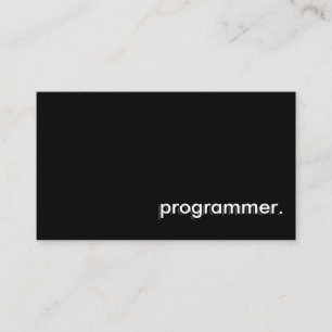 Cartão De Visita Programador Simples Preto