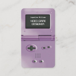 Cartão De Visita Projetista de Jogos de Console de Jogos Retro Roxo