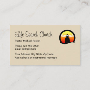 Cartão De Visita Projeto de Farol do Clero da Igreja