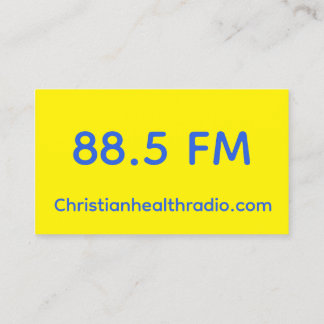 Cartão De Visita Promo cards for Christian Health Radio