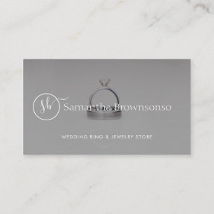 Cartão De Visita Promo de Foto de Joalheria Boutique com Logo Minim