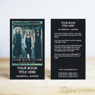 Cartão De Visita Promoção da capa do livro do autor do escritor