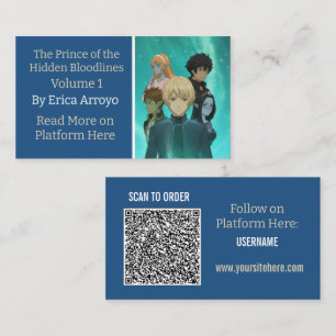 Cartão De Visita Promoção de Livro Código QR Autor Indie