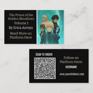Cartão De Visita Promoção de Livro Código QR Autor Indie