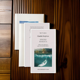 Cartão De Visita Promocional de Autor de Texto Simples