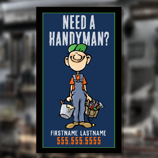 Cartão De Visita Promocional de Trabalho Odd do Handyman Reparman