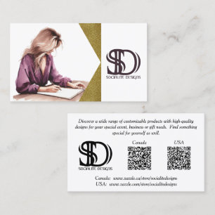Cartão De Visita Promocional Design socialite V1