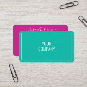 Cartão De Visita Promocional Empresarial de Duas Cores Modernas Per