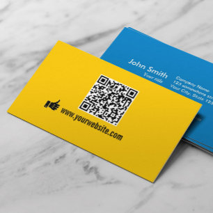 Cartão De Visita Promocional minimalista do código de QR