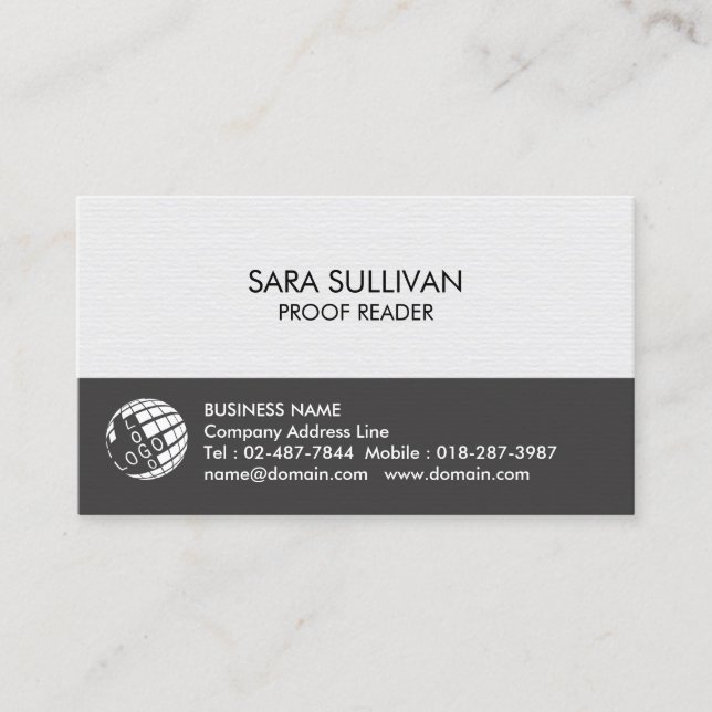 Cartão De Visita Proofreader Print Publishing Business Card (Frente)
