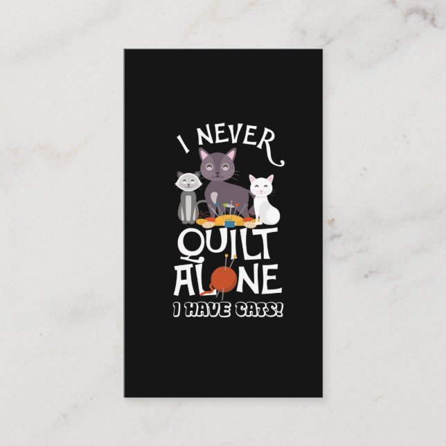 Cartão De Visita Proprietário de Gato de Quilter Cinto Pet Lover Fe (Frente)