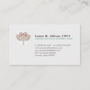 Cartão De Visita Prosperidade Árvore Bem-estar e Artes Curadoras
