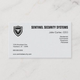 Cartão De Visita Proteção de Segurança Eagle Shield