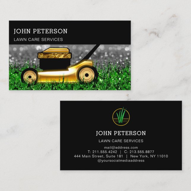 Cartão De Visita Proteção para jardinagem de erva de jardinagem Lan (Frente/Verso)