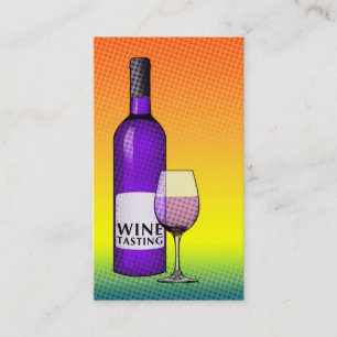 Cartão De Visita provando de vinho