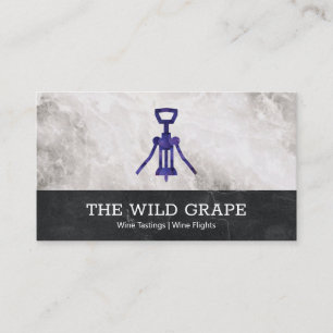 Cartão De Visita Provandos de vinho  Marble  Abre de vinho