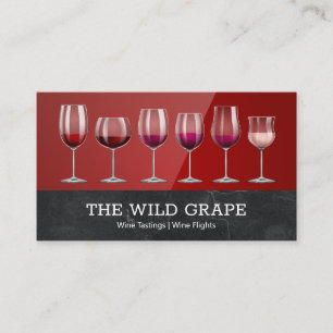 Cartão De Visita Provandos de vinho Marble Red High Gloss