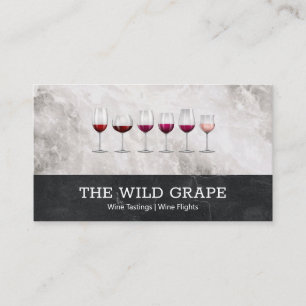 Cartão De Visita Provandos de vinho  Marble  Voos de vinho