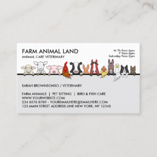 Cartão De Visita Próxima Visita de Consulta Veterinária de Animal d